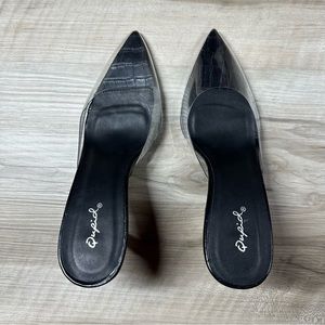Clear Transparent High Heel Mule